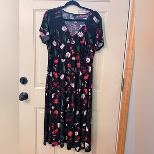 Torrid Floral Black Dress